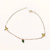 ANI 18K Yellow Gold (AU750) Women Bracelet Fine Jewelry Leaf and Star Shape Fashion Design for Women Romantic Birthd Gift
