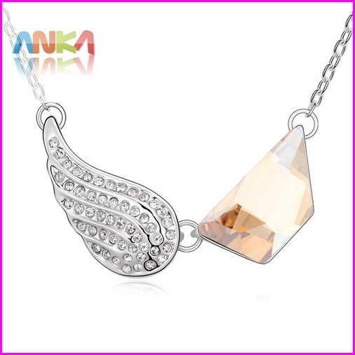 Collares Mujer Colar Collier Limited Jewelry Valentine's D Wing Necklace Main Stone Crystals from Austria #102120