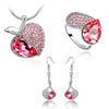 Limited rhodium plated Fashion Big For Apple Shining Luxury Austria Crystal Jewelry Set Crystals from Austria #83766