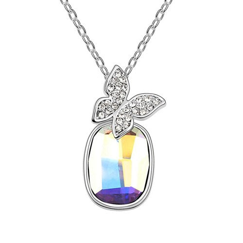 Real Limited Beautiful Butterfly Pendant Necklace Jewelry Drop Pendant   Crystal From Austria #92562