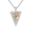 Triangle Pendant Necklace Limited Classic Accessories Jewelry Hot Sale Noble Rhodium Plated Crystals from Austria #96672