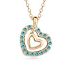 collar limited   trendy women necklace 2020 fashion double heart necklace crystal jewelry colares femininos #101274