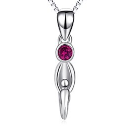 925 Sterling Silver Mother And Child Crystal Pendant Necklace Fine Jewelry For Women Mother's D Christmas Gifts PYX0357