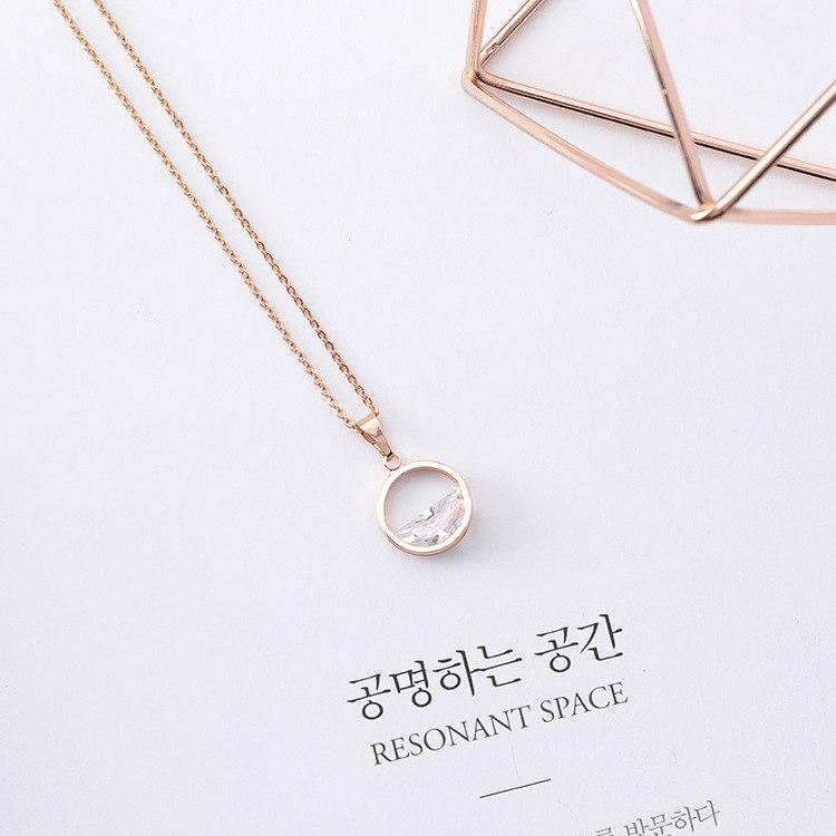 2020 Korean Simple Personalized Circles Pendants Necklace For Women Girl Collar Elegant Silver Necklace Fashion Jewelry