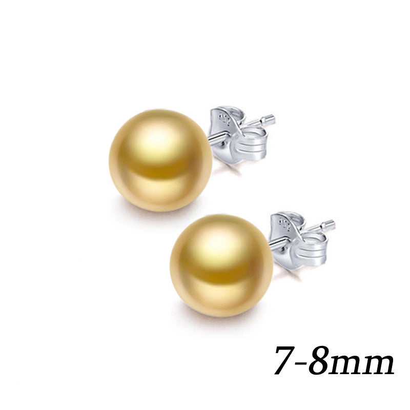 100% Natural Pearl Earrings Real 925 Sterling Silver Stud earring Pearl jewelry supplier For women