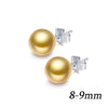 100% Natural Pearl Earrings Real 925 Sterling Silver Stud earring Pearl jewelry supplier For women