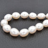 7-8mm Natural pearl Necklace Rice Pearl Jewelry For Women Classic Mother's d gift