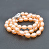 7-8mm Natural pearl Necklace Rice Pearl Jewelry For Women Classic Mother's d gift