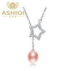 9-10mm Natural pearl necklace 925 sterling silver necklace pendant for women real pearl jewelry necklace
