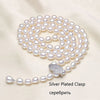 90CM Cultured Natural Pearl Necklace 925 silver Long Sweater chain Fashion collocation Jewellery women gift