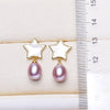 Authentic 925 sterling silver Natural Shell star earring Pearl Earrings Women Gift Drop shipping