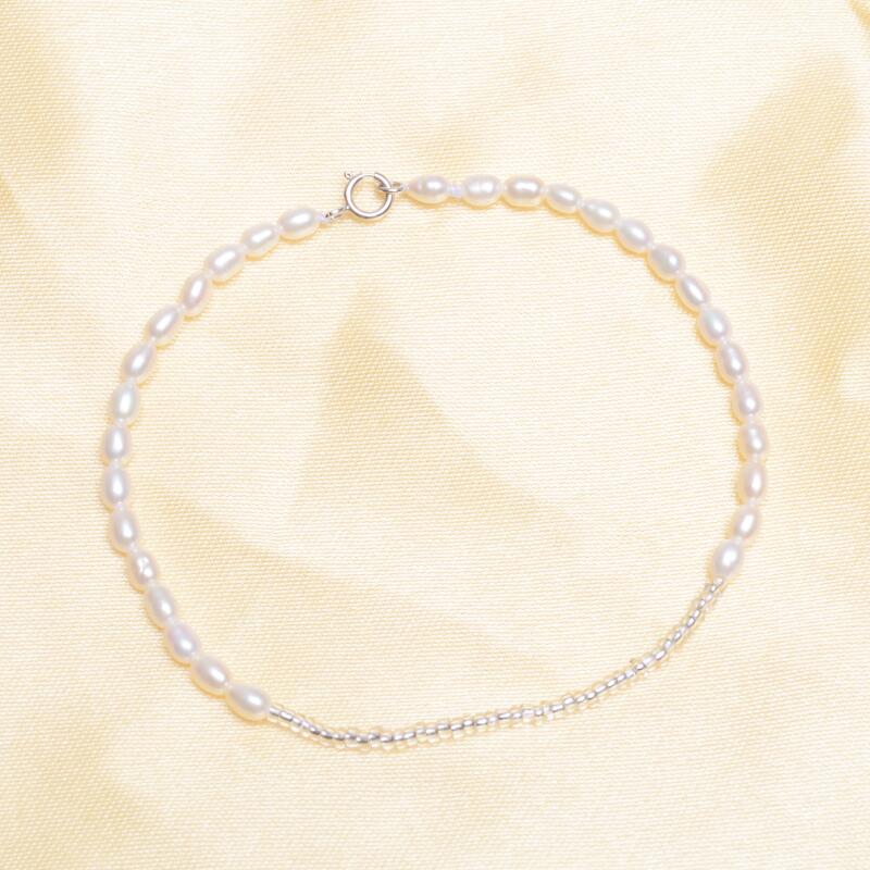 Pearl bracelets for women 925 Solid sterling silver Clasp Crystal Beaded Bangles jewelry gift