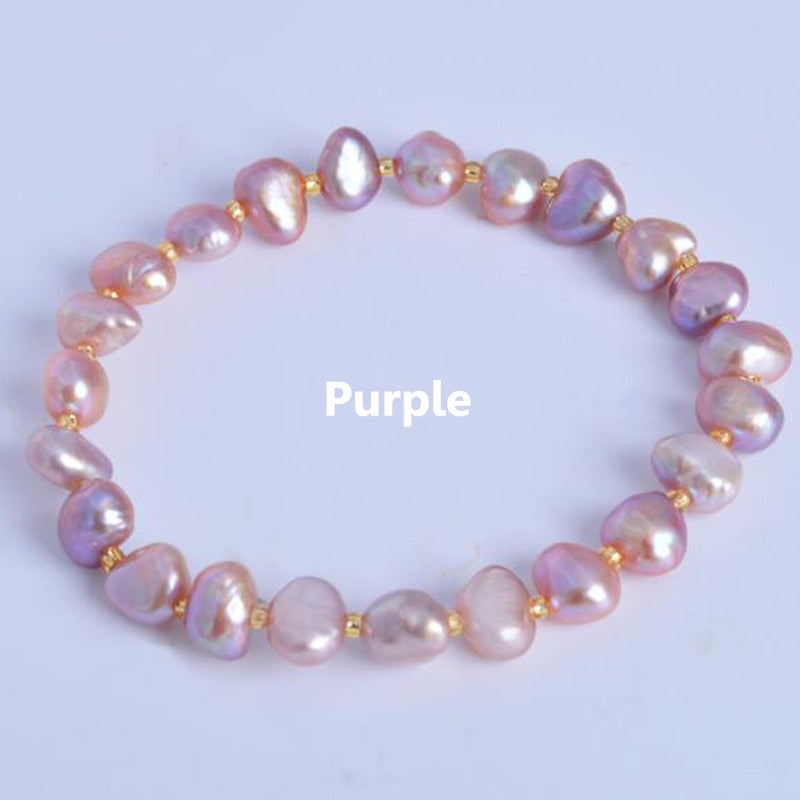 Pearl bracelets for women Multi Color Baroque Pearl Crystal Beaded Bracelets & Bangles FI jewelry gift