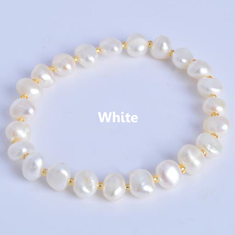 Pearl bracelets for women Multi Color Baroque Pearl Crystal Beaded Bracelets & Bangles FI jewelry gift