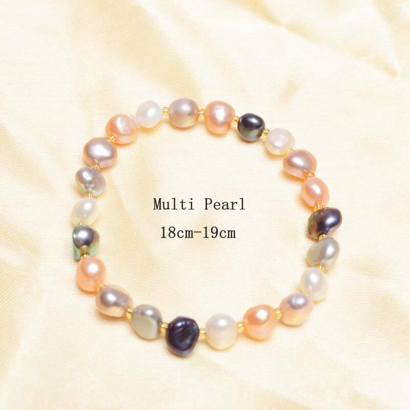 Pearl bracelets for women Multi Color Baroque Pearl Crystal Beaded Bracelets & Bangles FI jewelry gift