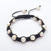 Natural Genuine Pearl Lucky Charm Tibetan Bracelets For Women Handmade Knots colour Black Rope Christmas Gift