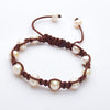 Natural Genuine Pearl Lucky Charm Tibetan Bracelets For Women Handmade Knots colour Black Rope Christmas Gift