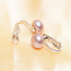 Real 925 sterling silver ear clip on earrings for women, 8.5-9 mm natural pearl wedding jewelry
