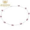 Real 925 sterling silver necklace 7-8mm Real Natural pearl necklace White pearl Jewelry for Women Gifts