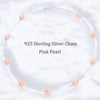 Real 925 sterling silver necklace White pearl necklace 7.5-8mm Natural pearl Jewelry for Women