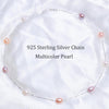 Real 925 sterling silver necklace White pearl necklace 7.5-8mm Natural pearl Jewelry for Women