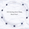 Real 925 sterling silver necklace White pearl necklace 7.5-8mm Natural pearl Jewelry for Women