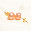 Real pearl stud earrings 925 Sterling Silver Jewelry Good price of natural pearls For Women gifts