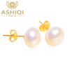 Real pearl stud earrings 925 Sterling Silver Jewelry Good price of natural pearls For Women gifts