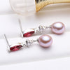 Real Natural Pearl drop Earrings Fine jewelry for Women gift
