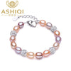Real Natural pearl bracelet , handmade crystal ball bracelets jewelry for women gift