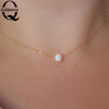 ASQUEEN 15 Styles New Cute Nature Opal Stone beads Necklace Pendants Gift For Women Girls necklace