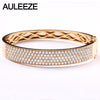Luxury 4.45CTTW Certified Diamond Wedding Bangles 18K Rose Gold Pave Setting Real Diamond Bangles For Women
