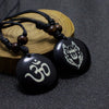 AUM OM Ohm Hindu Buddhist Hinduism Yoga India Yak Bone Carving Pendant Necklace Amulet Lucky Gift Tribal Jewelry