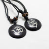 AUM OM Ohm Hindu Buddhist Hinduism Yoga India Yak Bone Carving Pendant Necklace Amulet Lucky Gift Tribal Jewelry