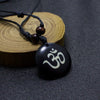 AUM OM Ohm Hindu Buddhist Hinduism Yoga India Yak Bone Carving Pendant Necklace Amulet Lucky Gift Tribal Jewelry