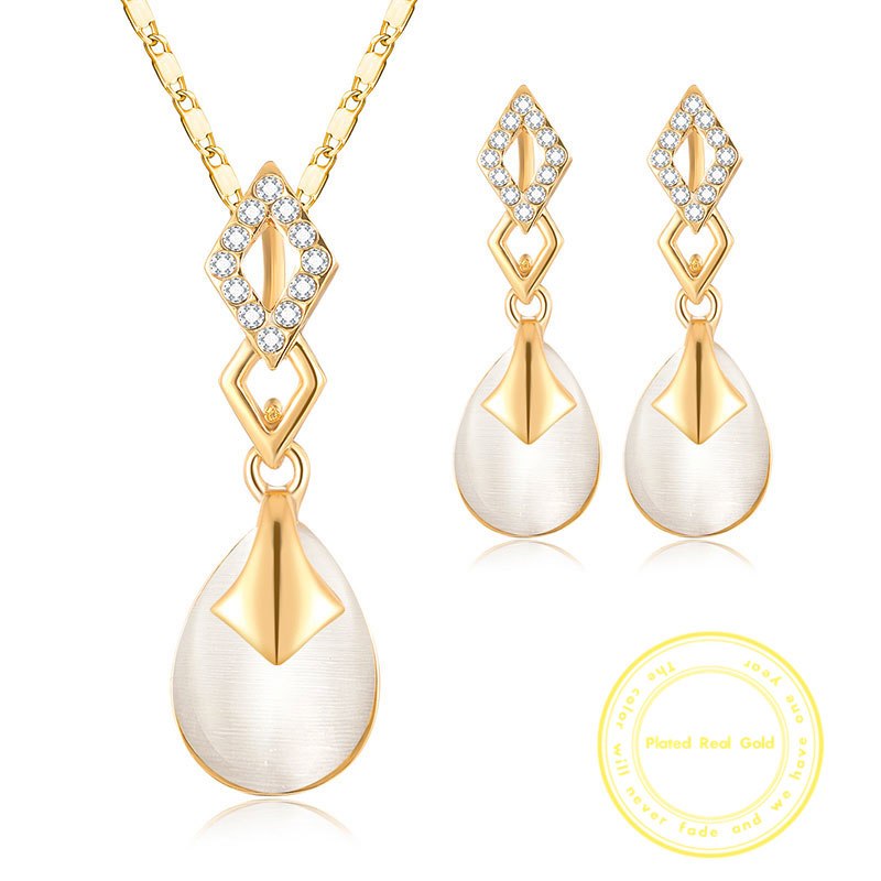 Bridesmaid Jewelry Sets For Women Vintage Opal Jewelry Set Gold Color Jewellery Nigerian Wedding Ethiopian Jewelry