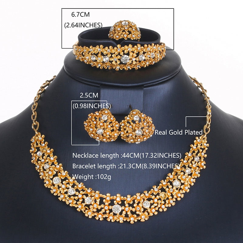 Women Jewelry Sets Fashion Bridesmaid Jewelry Set Gold Color Costume Habesha Jewellery Ethiopian Wedding Jewelry Set
