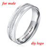 Couple Rings Stainless Steel Wedding Rings Engrave Name Rings For Lover Engagement Promise Jewelry Dropshipping