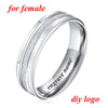 Couple Rings Stainless Steel Wedding Rings Engrave Name Rings For Lover Engagement Promise Jewelry Dropshipping