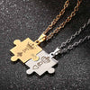 AZIZ BEKKAOUI Letters K & Q Couple Necklaces with Crown Stainless Steel Tag Pendant Necklace King & Queen