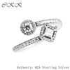 Abstract Elegance Ring With 925 Sterling Silver Clear CZ for Women DIY Fine Jewelry SR113