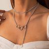 Accessories Hip-hop Simple Geometric Circle Chain  Retro Shaped Imitation Pearl Necklace