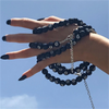 Acrylic Bead Necklace Black Color 8 Ball Choker Creative Dice Charm Necklace For Women Hip Hop Jewelry