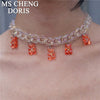 Acrylic Chain Necklace Bohemian Summer Plastic Clear Chain Collar Necklaces &amp; Pendants Women Jewelry Drop Shipping