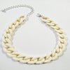 Acrylic Chain Personality Exaggerated Necklace for Men and Women 15mm White Acrylic Jewelry Super Thick