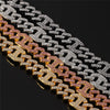 Adjustable 16mm Miami Cuban Link Chain Necklaces Iced Out Crystal Rhinestone Bling Hip hop Necklace for Men Women Jewelry