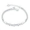 Adjustable 925 Stamp Silver Color Chain Link Angel Wing Heart LOVE Charm Bracelet &amp;Bangle For Women Elegant Jewelry Christmas
