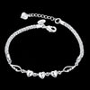 Adjustable 925 Stamp Silver Color Chain Link Angel Wing Heart LOVE Charm Bracelet &amp;Bangle For Women Elegant Jewelry Christmas