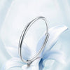 Adjustable 925 Stamp Silver Color Classic Charm Cuff polishing Bangles For Women Elegant Jewelry Christmas
