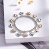Adjustable Crystal Full Heart Bracelet For Women Mix Silvery Color Beaded Bracelets For Lover Friend 2022 Jewelry